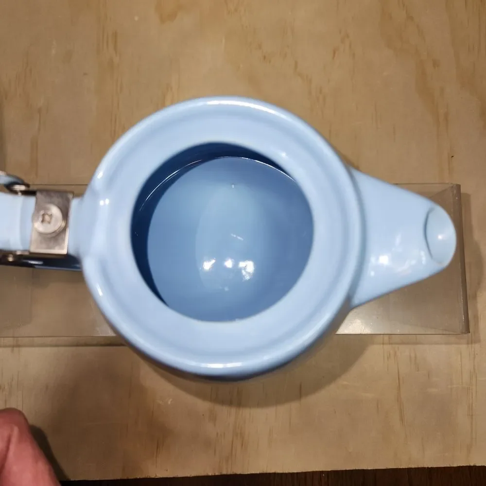 Alfred Cherry Blossom Blue Ceramic Teapot Stainless Steel Flip Lid 16 oz Pitcher